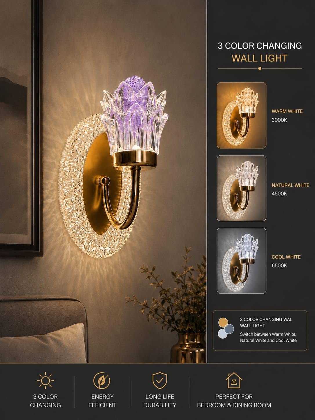 Lotus LED Wall Light