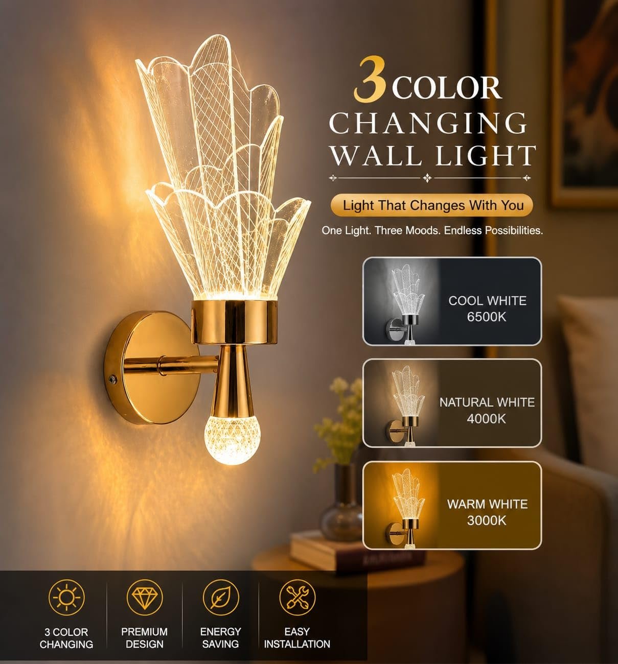 Flower LED Wall Light