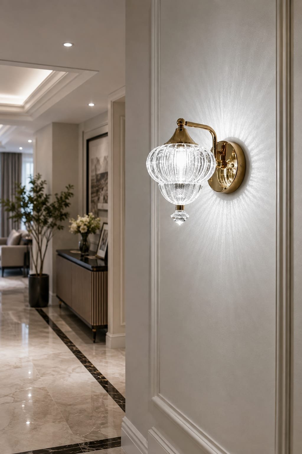 Vintage Glass LED Wall Light