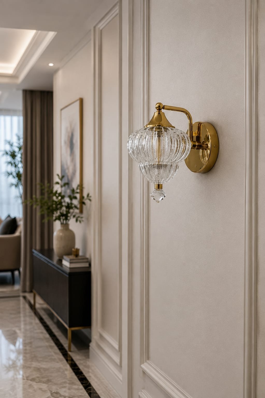 Vintage Glass LED Wall Light