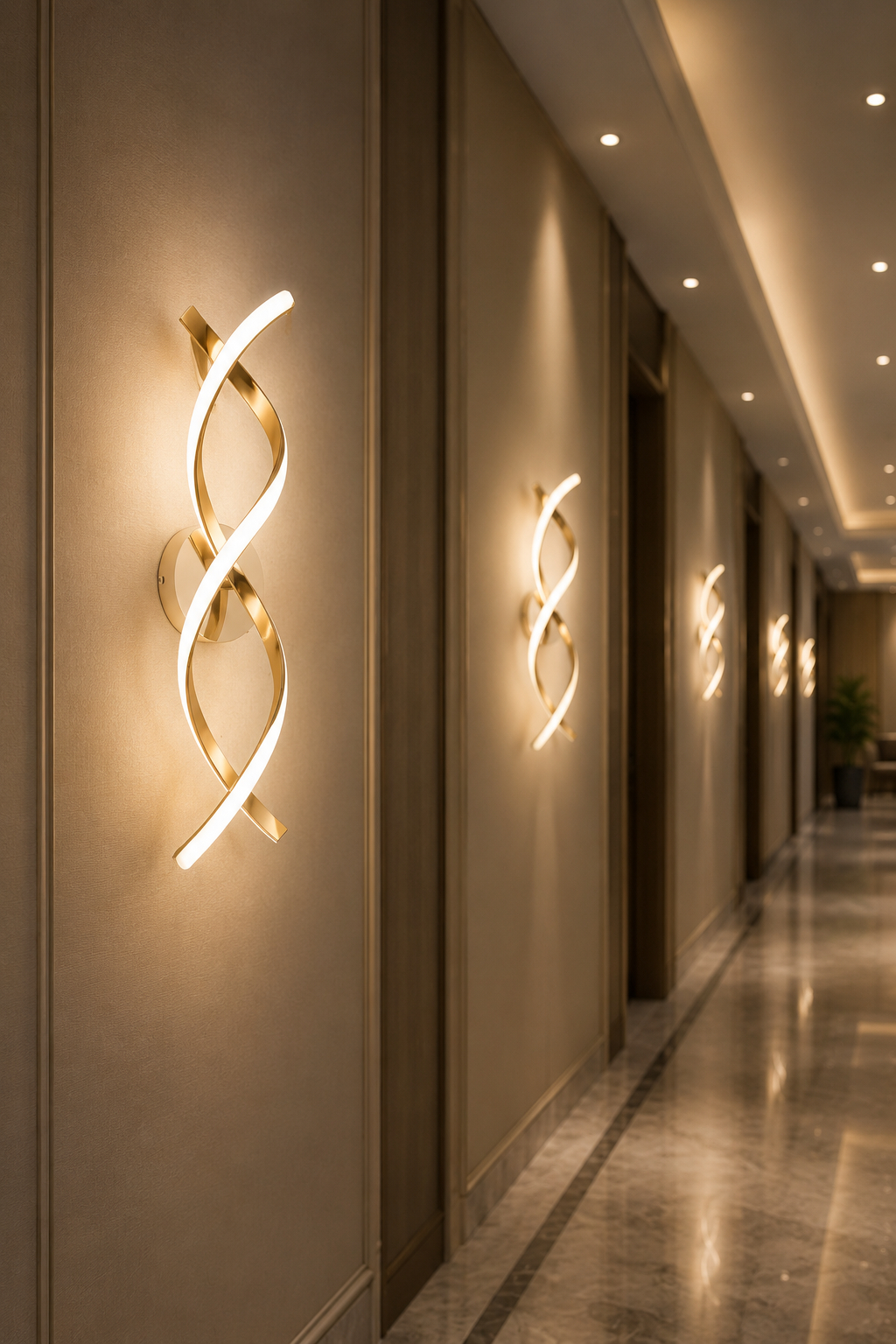 Spiral LED Wall Light