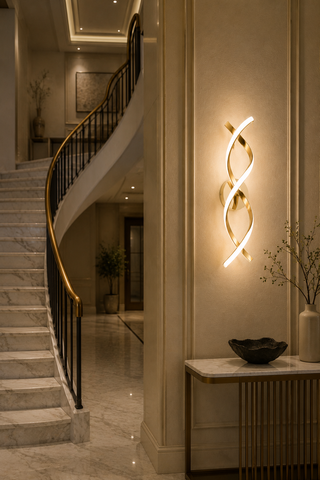Spiral LED Wall Light