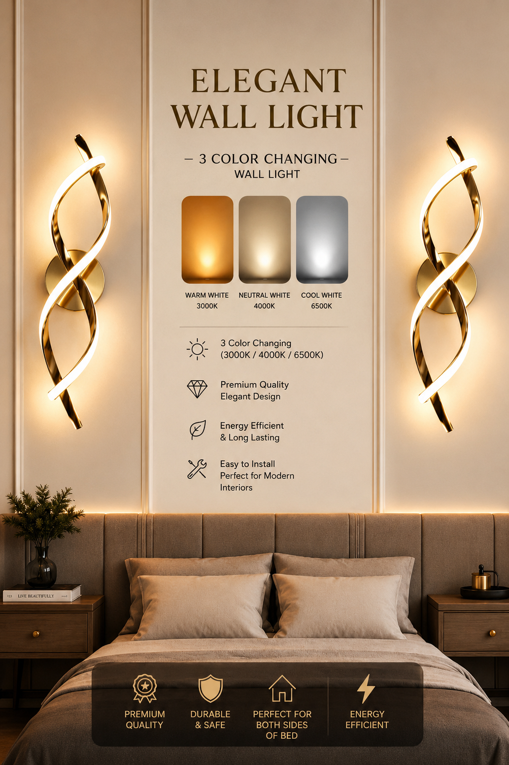 Spiral LED Wall Light