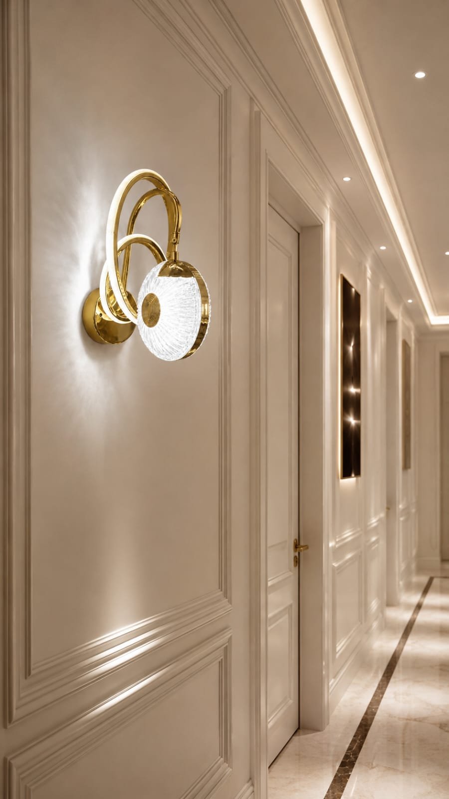 Golden Mounted LED Wall Light