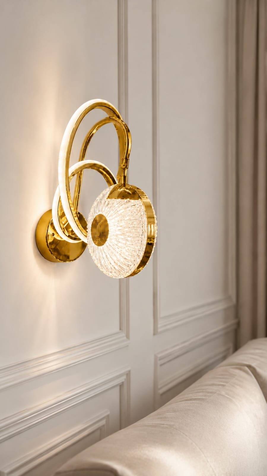 Golden Mounted LED Wall Light
