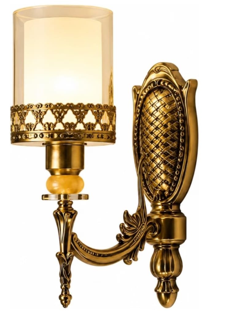 Vintage Brass Wall Lantern