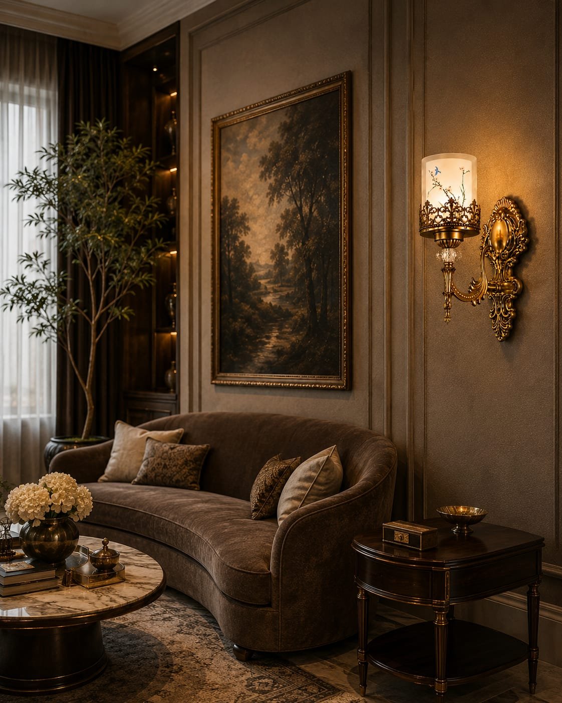 Heritage Brass Wall Light