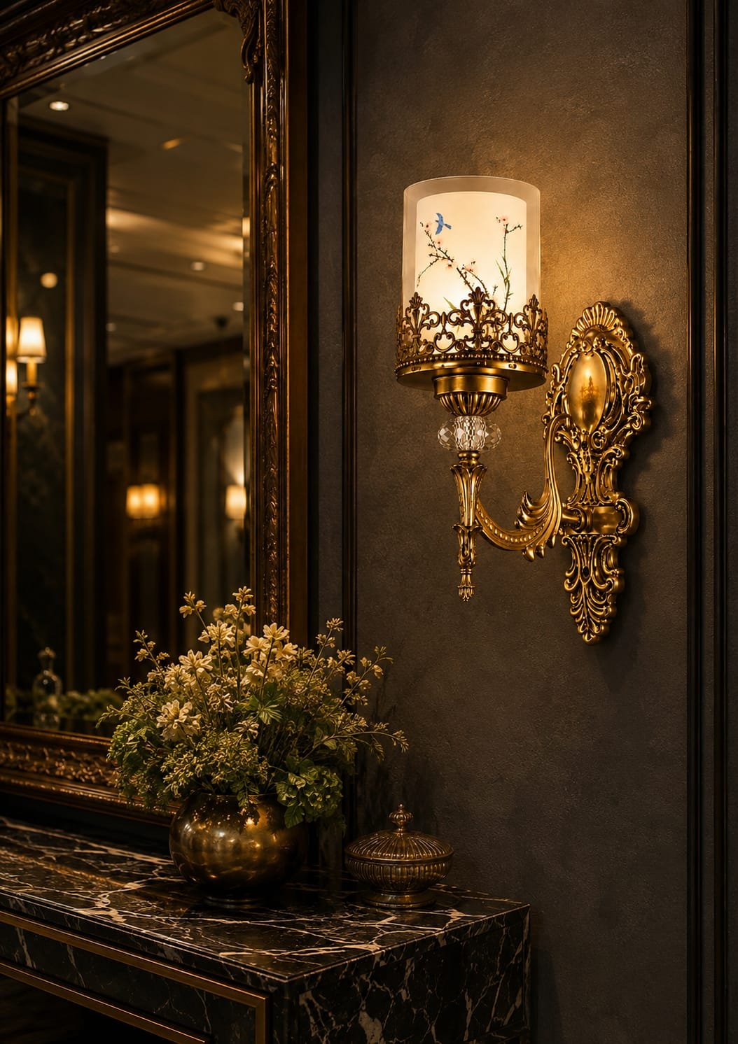 Heritage Brass Wall Light