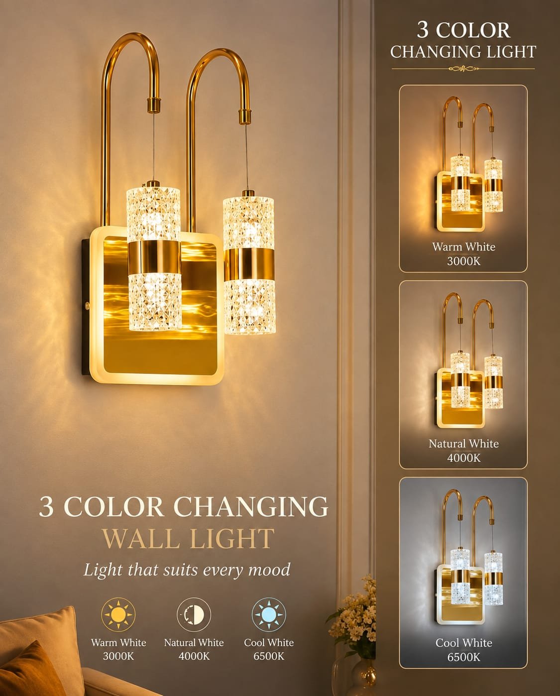 Double LED Wall Light
