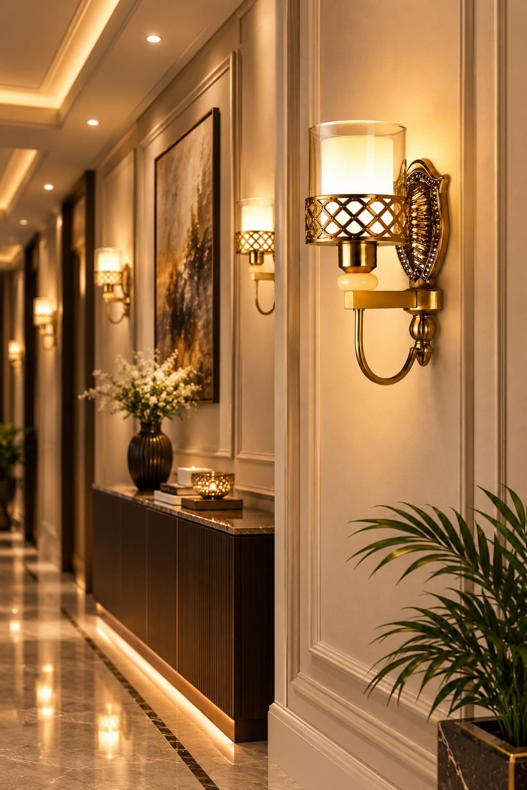 Ornate LED Wall Light