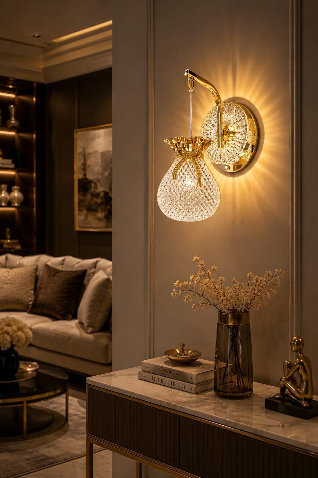 Pearl Drop LED Wall Light