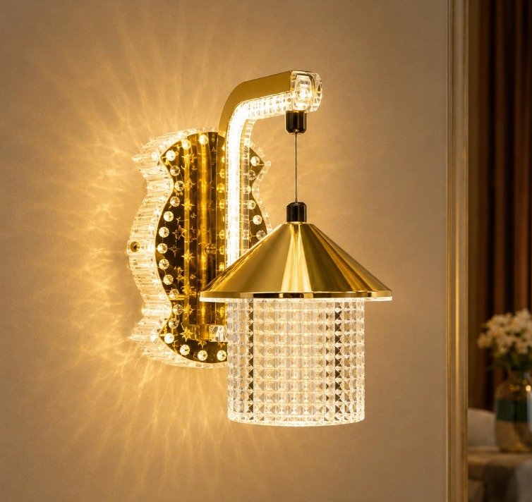 Golden Thread Woven LED Wall Light