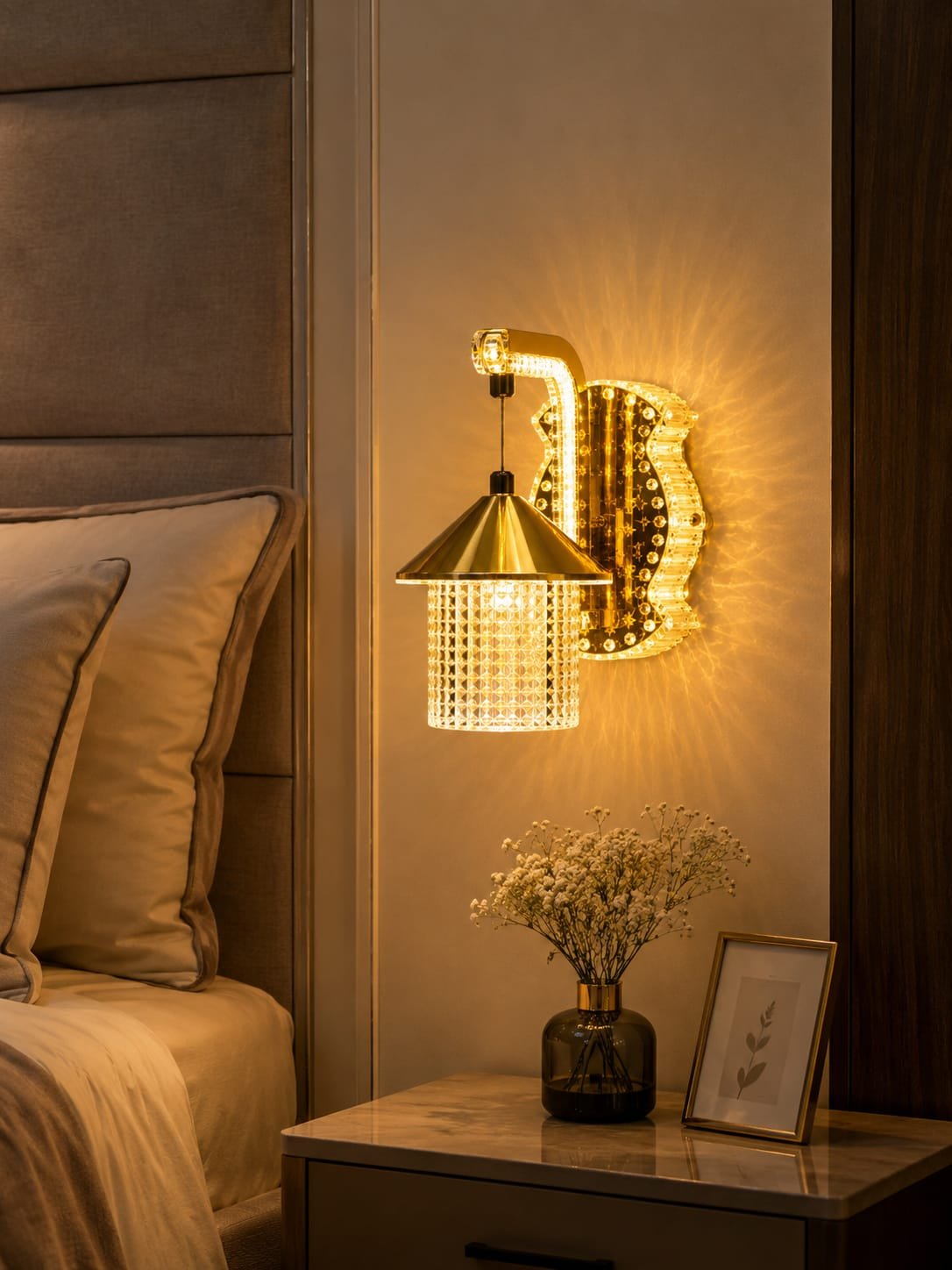 Golden Thread Woven LED Wall Light