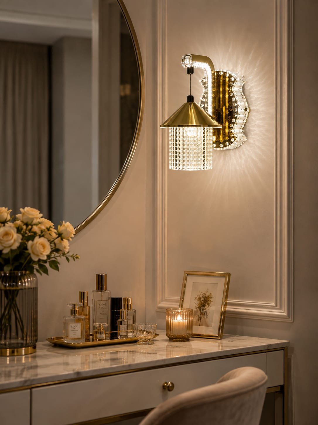 Golden Thread Woven LED Wall Light