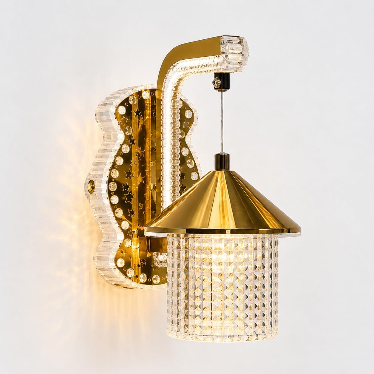 Golden Thread Woven LED Wall Sconce