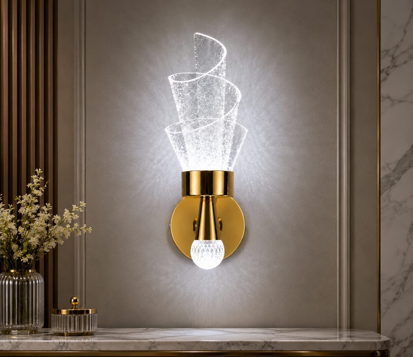 Luxury Flower LED Wall Light