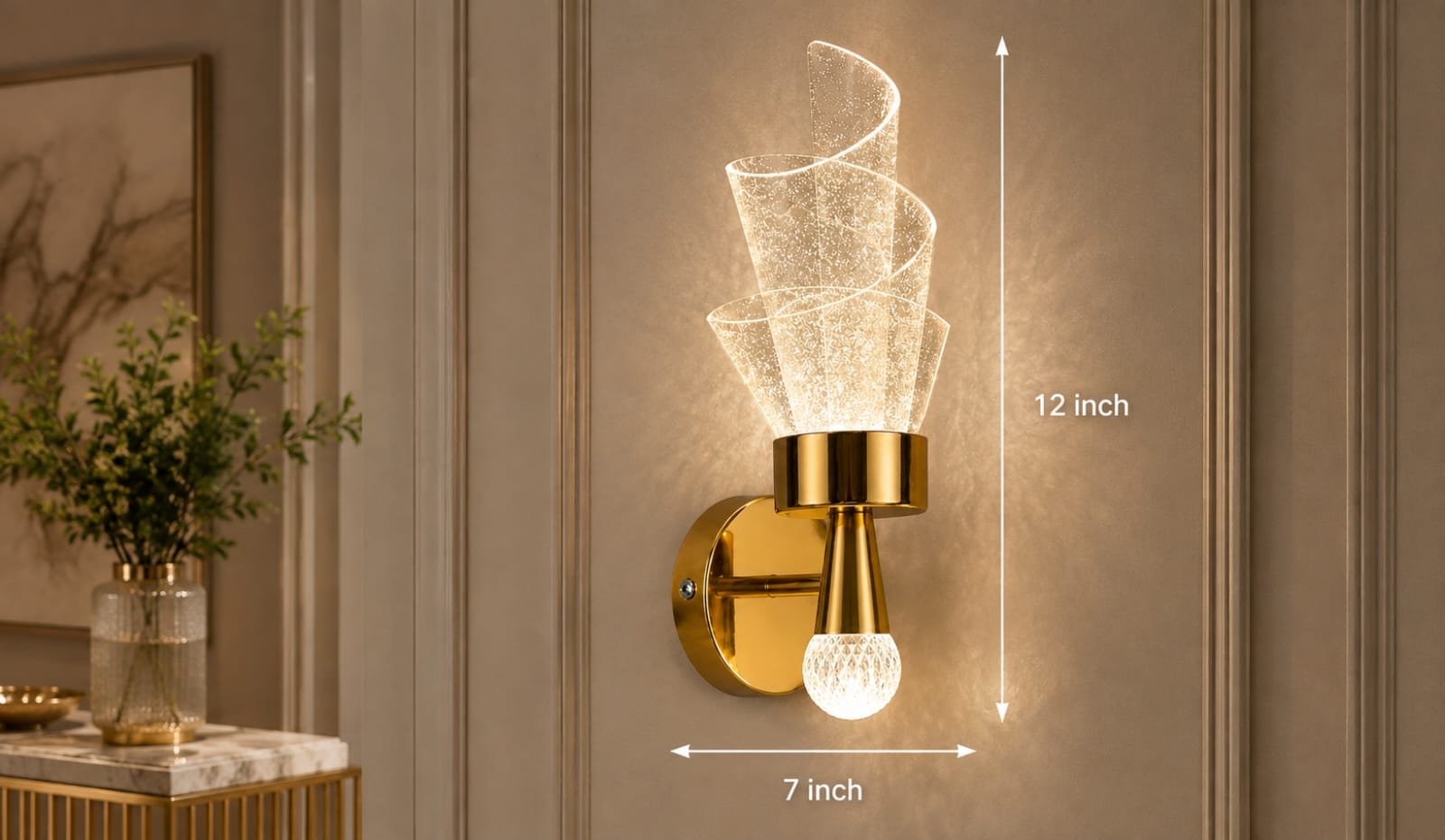 Luxury Flower LED Wall Light
