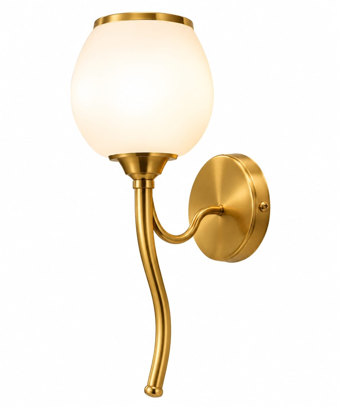 Gold Brass LED Wall Light