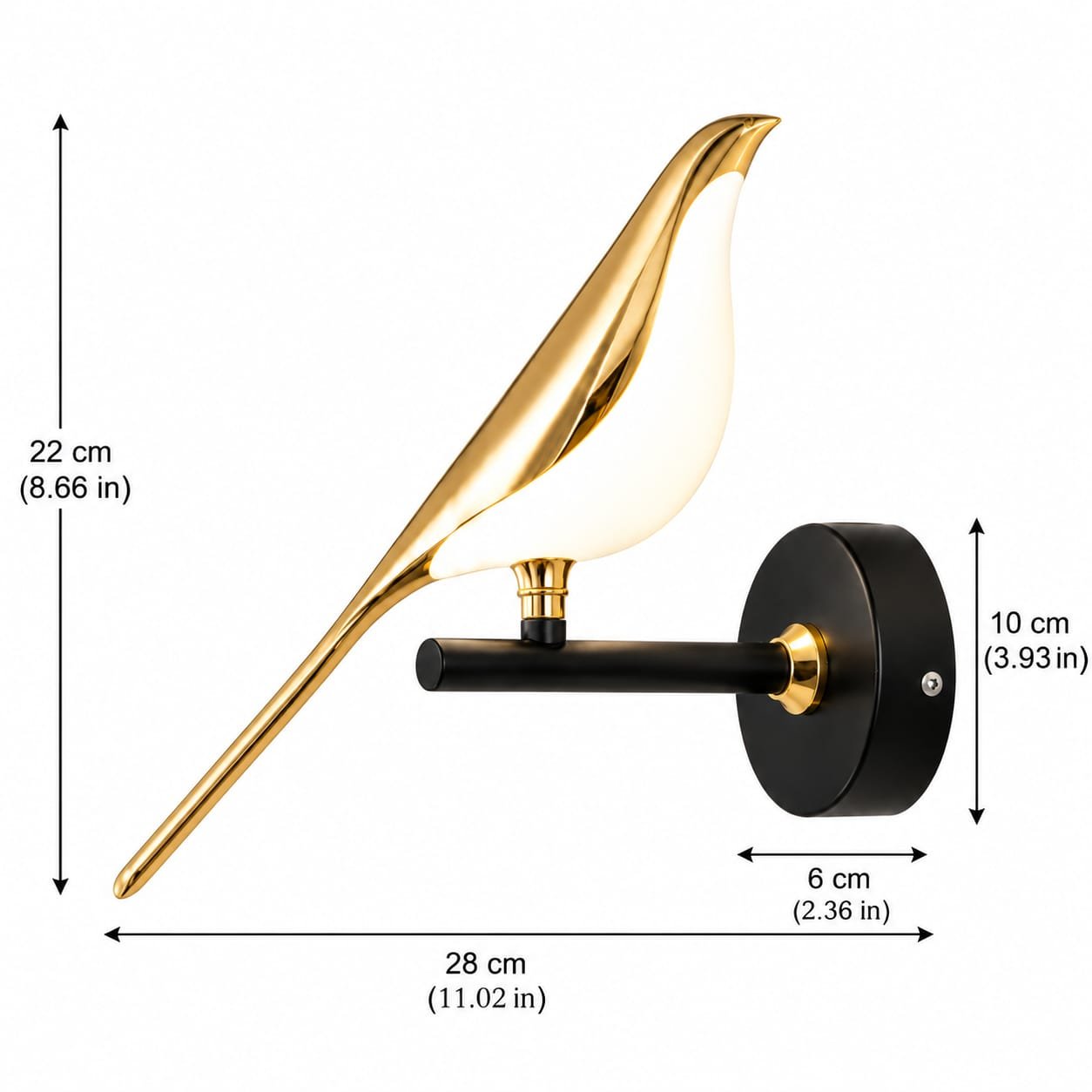 Golden Bird LED Wall Light