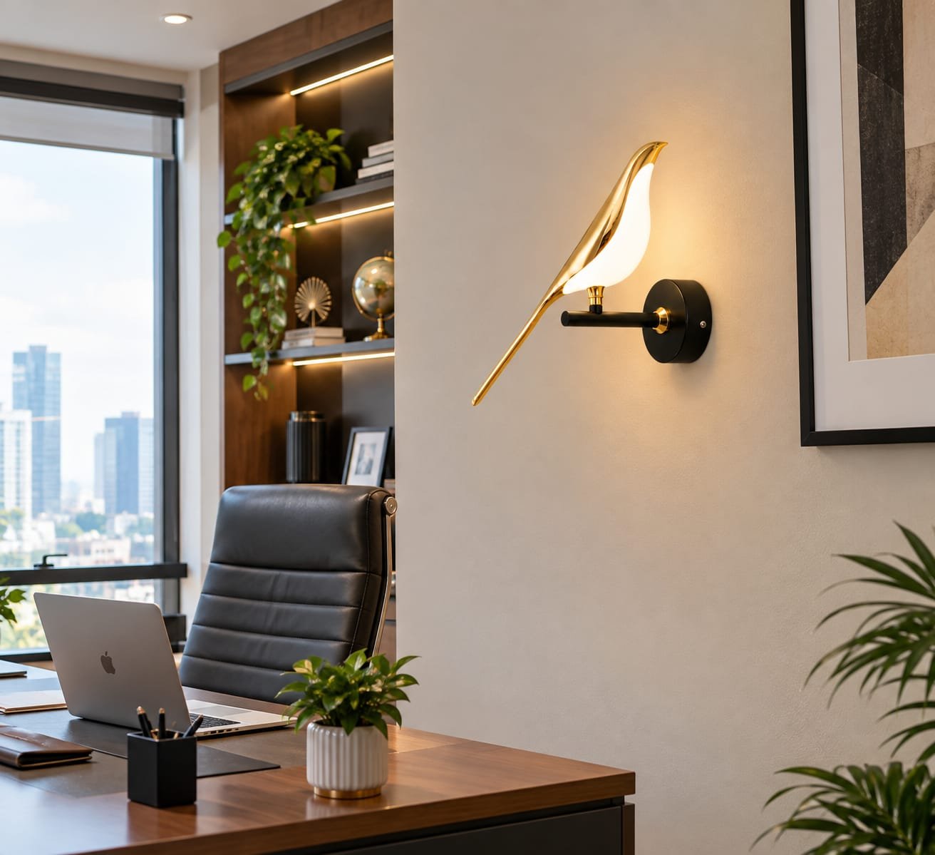Golden Bird LED Wall Light