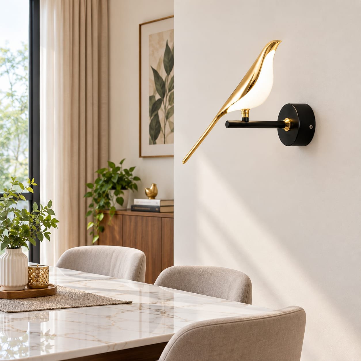 Golden Bird LED Wall Light